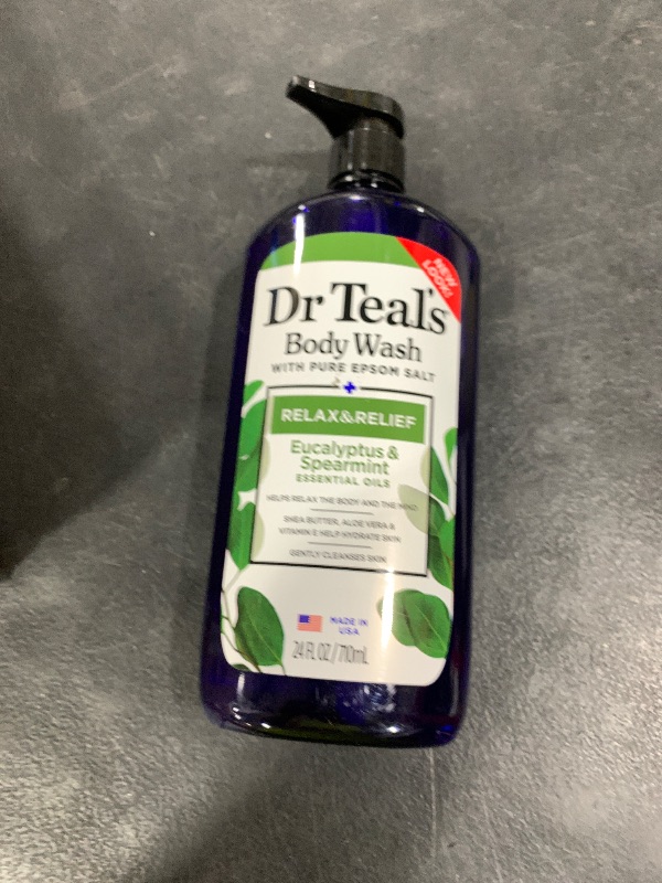 Photo 1 of Dr Teal's Body Wash with Pure Epsom Salt, Relax & Relief with Eucalyptus & Spearmint, 24 fl oz (Pack of 1)