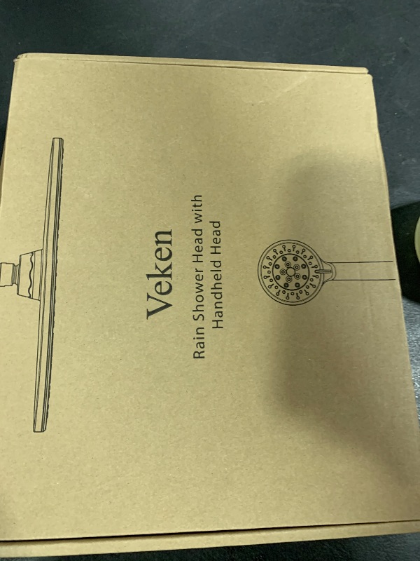 Photo 1 of Veken Wide Rain Shower Head with Handheld, High Pressure Rainfall Showerhead Combo with Arm for Bathroom Accessories, Home Decor, Detachable Dual Shower with Multi Modes Handheld Spray, Silver Chrome