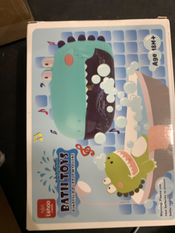 Photo 1 of Lehoo Castle Toddler Bath Toys, Bath Bubble Machine, Dinosaur Bath Toys for Kids Ages 1-3, Bubble Maker for Bathtub, Toys for Boys Girls