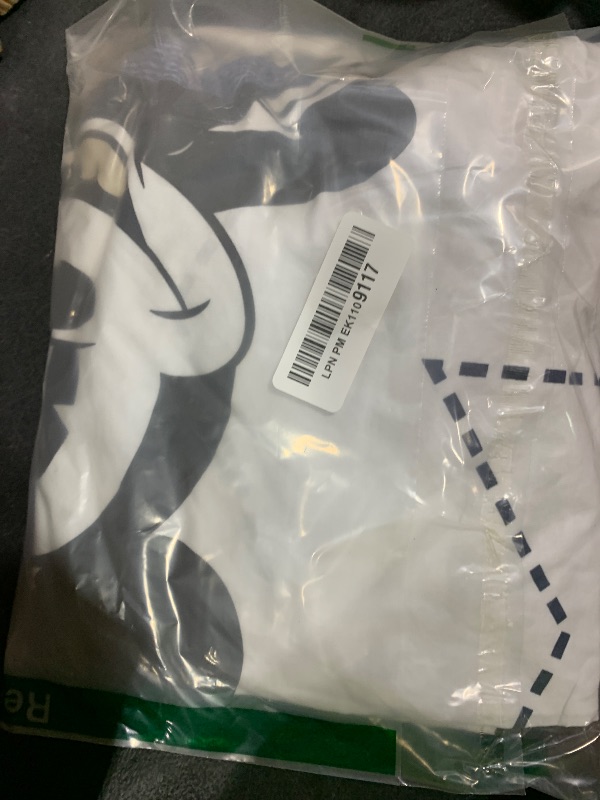 Photo 1 of NoJo Disney Mickey Mouse - Call Me Mickey White and Blue The Adventure Begins Stars and Gingham 100% Cotton Photo Op Nursery Fitted Crib Sheet