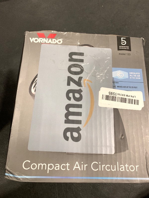 Photo 1 of Vornado 133 Small Room Air Circulator Fan, 2 Speeds, Adjustable Head, Table Fan for Desk, Nightstand, Black