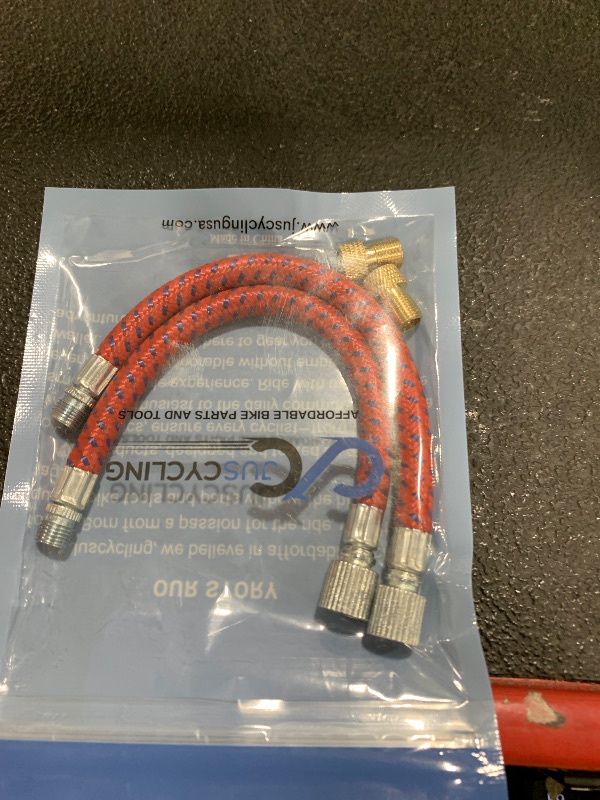 Photo 1 of Air Pump Inflator Extension Hose for Road Bike Bicycle MTB, Schrader Valve, High Pressure, 16.5CM, 2 pcs/Set