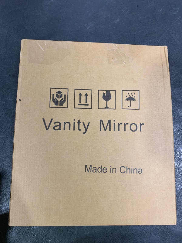 Photo 1 of ROLOVE 8x10 Inch Lighted Vanity Mirror, 3-Color Dimmable LED Lighting & Touch Control, Portable Makeup Mirror with U-Bracket for Travel/Dressing Room (White)