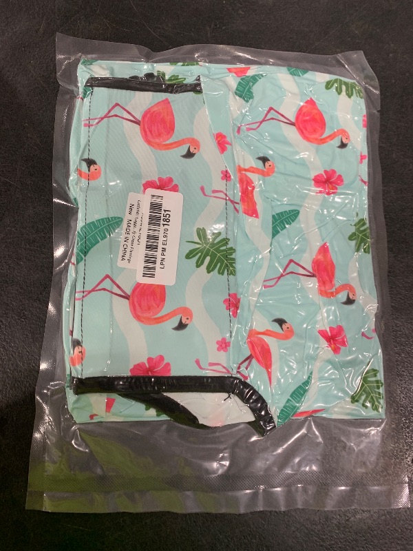 Photo 1 of Lattlefnki Luggage Covers for Suitcase Elastic Suitcase Covers Luggage Protector Anti-scratch Fits 18-20 Inch Leafy Green Flamingo