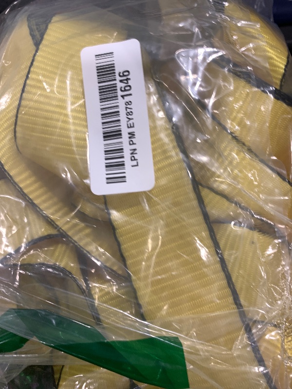 Photo 1 of STANLEY S1007 Black/Yellow 1.5" x 16' Ratchet Tie Down Straps - 1,100 lb Safe Working Load / 3,300 lb Break Strength, 2 Pack