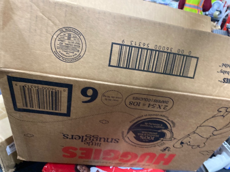 Photo 1 of Huggies Size 6 Diapers, Little Snugglers Baby Diapers, Size 6 (35+ lbs), 108 Count (2 Packs of 54), Packaging May Vary