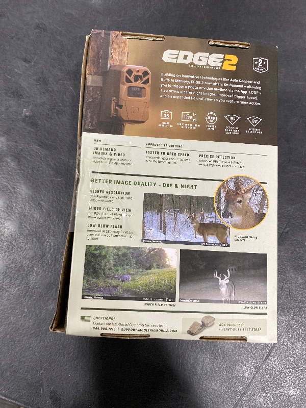 Photo 1 of Moultrie Edge 2 Cellular Trail Camera - Auto Connect Nationwide 4G LTE - On Demand 36MP Photo - 1080P Video with HD Audio - 100 Ft Detection Range - Low Glow Flash