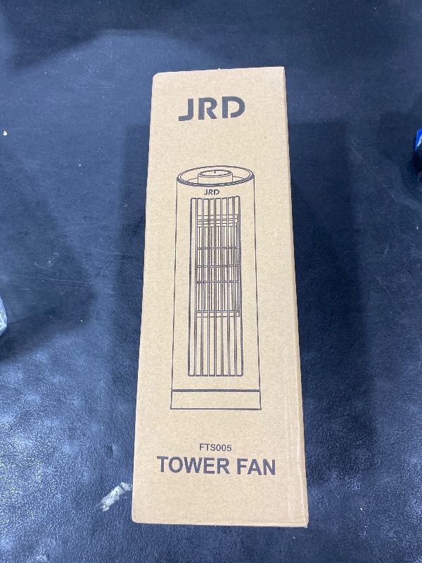 Photo 1 of JRD 13'' Tower Fan for Bedroom, Quiet Cooling Desk Fan with Remote, 80° Oscillating, 3 Speed, 4 Mode, 12h Timer, Digital Touch Screen, Portable, Safe Bladeless Table Fan for Home Desktop Office