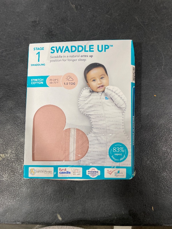 Photo 1 of Love To Dream Swaddle UP Self-Soothing Sleep Sack 13-19 lbs., Dramatically Better Sleep, Snug Fit Calms Startle Reflex, 1.0 TOG, Dusty Pink, Medium