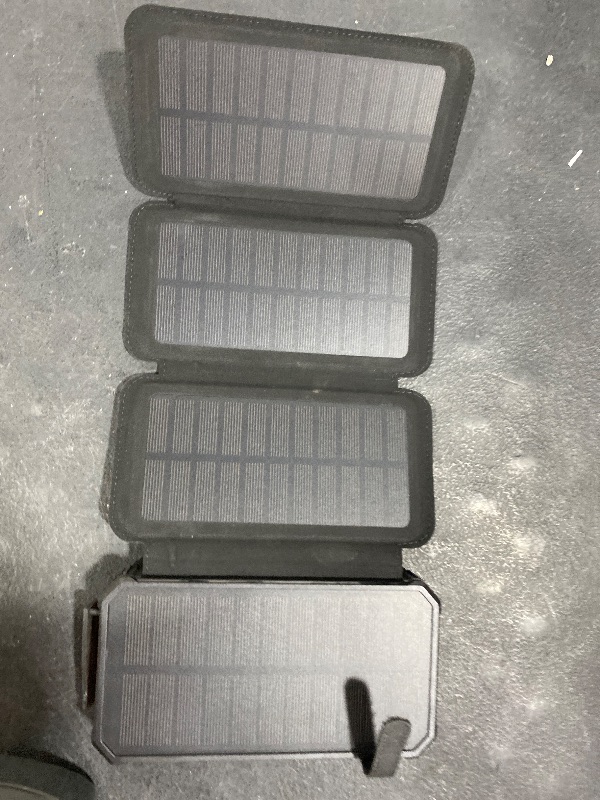 Photo 1 of Tranmix Solar Charger Power Bank 25000mAh - QC3.0 Fast Charging Solar Powered Battery Pack with 4 Foldable Panels, Waterproof Portable Charger for Outdoor Activities, Type C Input/Output