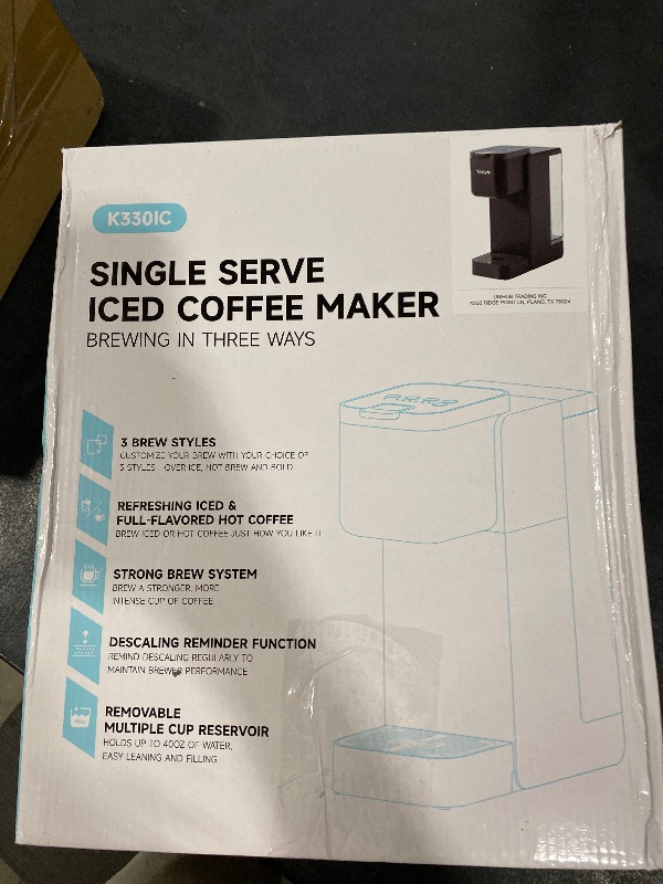 Photo 1 of Tastyle Single Serve Hot & Iced Coffee Maker with Strong Brew, 40oz Removable Reservoir, 6 Brew Sizes, Compatible with K Cup and Grounds, Compact for Home, Office, RV and Dorm, Black (2.0 Version)