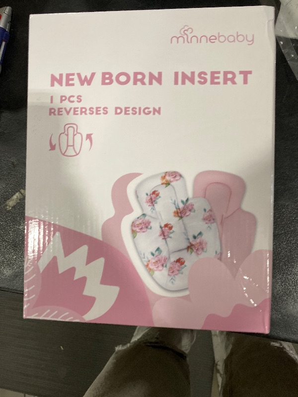 Photo 1 of Minne Baby Infant Insert - Compatible with 4Moms RockaRoo and MamaRoo - Breathable Cool Mesh Fabric - Plush Soft Newborn Insert with Head and Body Support