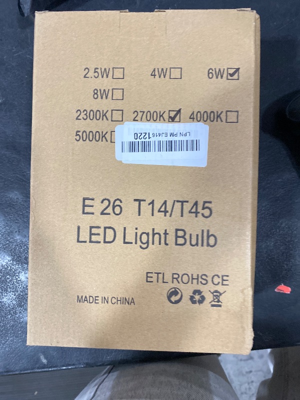 Photo 1 of liveMAX Dimmable LED Tubular Bulb 6W,60W Equivalent 600 Lumens, Antique Edison Style LED Filament Light Bulbs, E26 Clear Edison Bulb Daylight 2700K Pack of 12