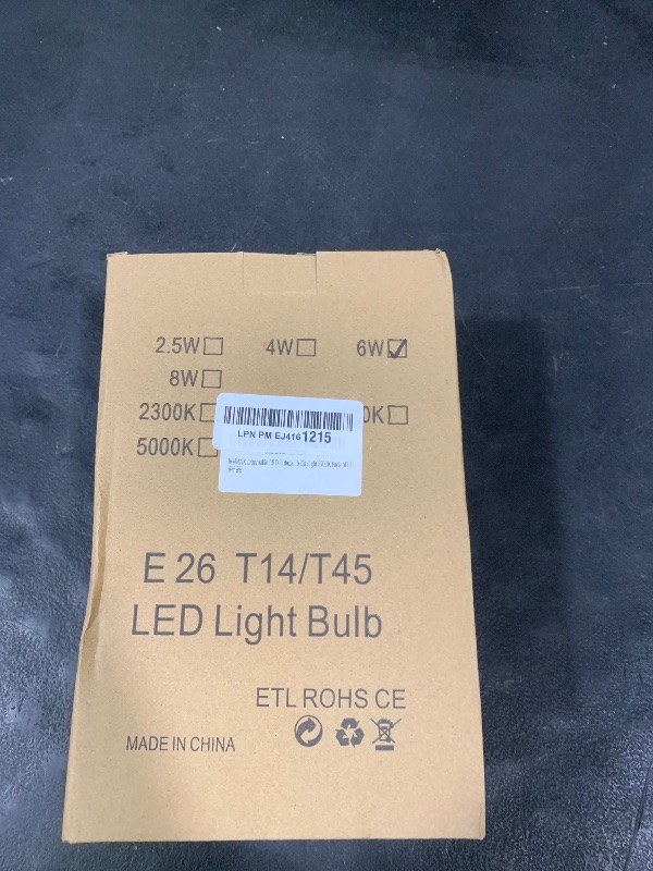 Photo 1 of liveMAX Dimmable LED Tubular Bulb 6W,60W Equivalent 600 Lumens, Antique Edison Style LED Filament Light Bulbs, E26 Clear Edison Bulb Daylight 2700K Pack of 12