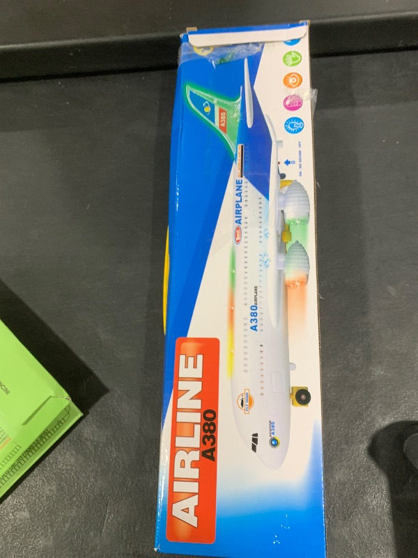 Photo 1 of Zetz Brands Bump and Go Airplane Toy – Toy Airplane with 4D Lights – Kids Airplane Toys with Reflecting Lights and Sound – Realistic Model Airplane for Boys and Girls 3-12 Years Old
