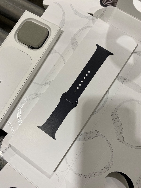 Photo 1 of Apple Watch Series 10 [GPS + Cellular 46mm case] Smartwatch with Slate Titanium Case with Black Sport Band - S/M. Fitness Tracker, ECG App, Always-On Retina Display, Water Resistant