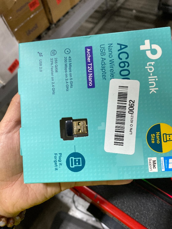 Photo 1 of TP-Link Nano AC600 USB WiFi Adapter(Archer T2U Nano)- 2.4G/5G Dual Band Wireless Network Transceiver for PC Desktop, Travel Size, Supports Windows (11,10, 8.1, 8, 7, XP/Mac OS X 10.9-10.14)
