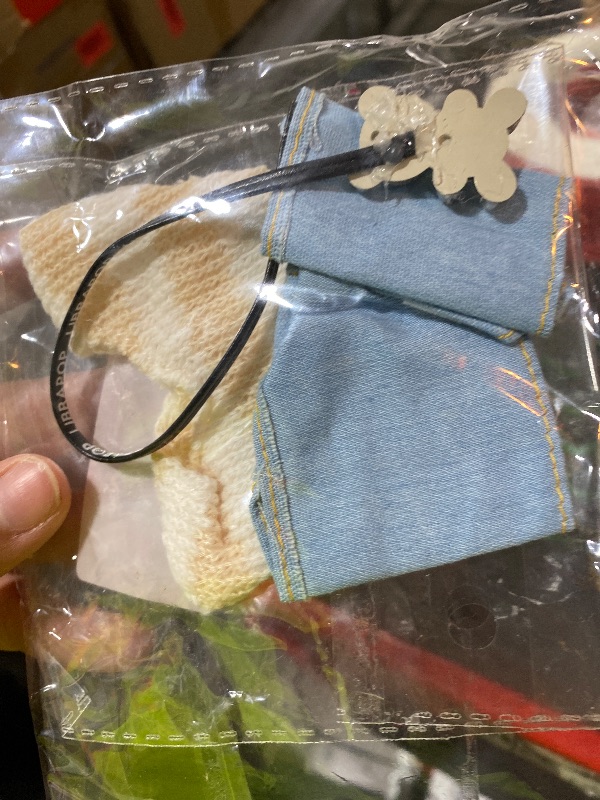 Photo 1 of 17cm Doll Clothes(NO Doll), Cute Dolls Outfit Accessories with Sweater + Denim Jeans + Pants, Small Kawaii Clothes Set for Dolls(Style 4)