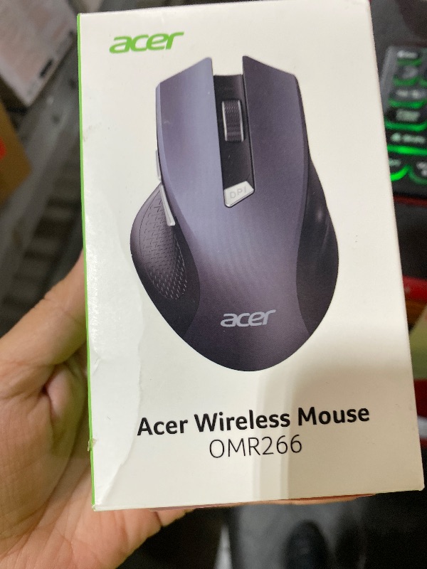 Photo 1 of acer Wireless Mouse for Laptop, 2.4GHz Computer Mouse 3 Adjustable DPI Office Cordless USB Mice with USBA Receiver, 6 Buttons, 1600 DPI, Medium to Large Sized Hands Compatible with PC, Laptop, Desktop