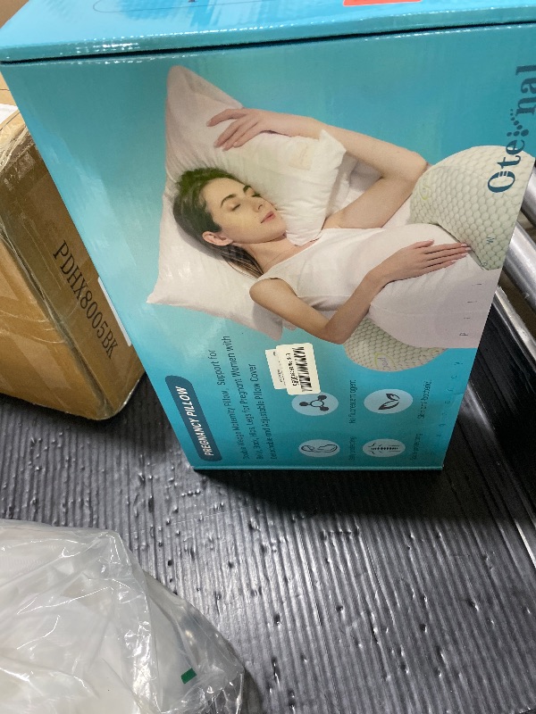 Photo 1 of Oternal Pregnancy Pillow for Pregnant Women – Comfortable Maternity Pillow for Side Sleepers, Supports Back, Belly, HIPS, and Legs, with Removable & Adjustable Cover