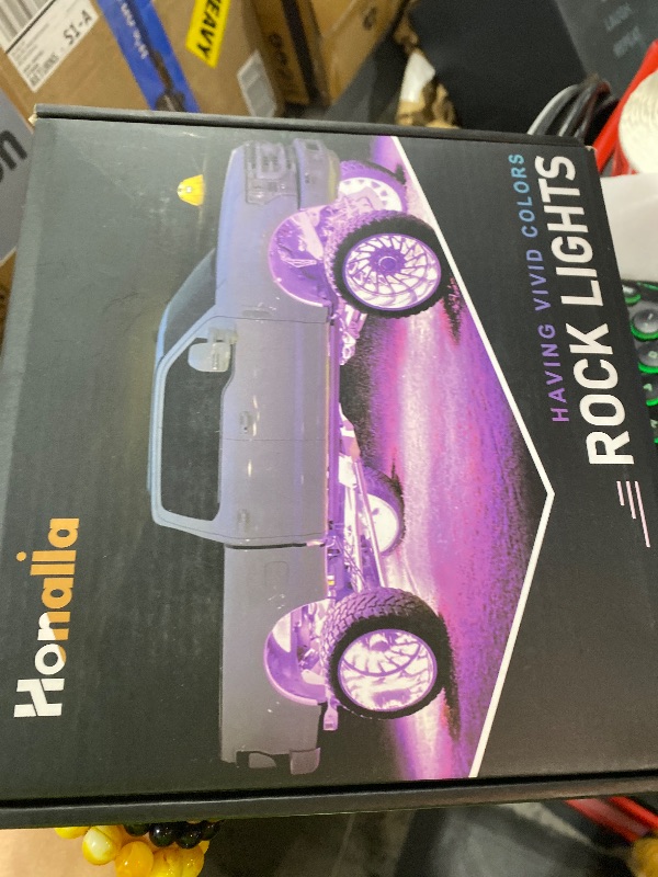 Photo 1 of LED Rock Lights for Trucks 4 pods, RGB Rock Lights for UTV with Music Mode, Neon Rock Light Kits for UTV ATV Golf Cart Four Wheeler RZR Truck