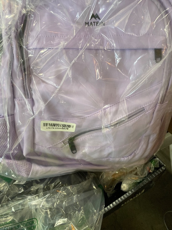 Photo 1 of MATEIN Extra Large Laptop Backpack for Women, 50 L TSA Carry On with Multiple Organized Pockets, Anti Theft Water Resistant Travel Laptop Backpack Fits 18.4 In Computer, Light Purple