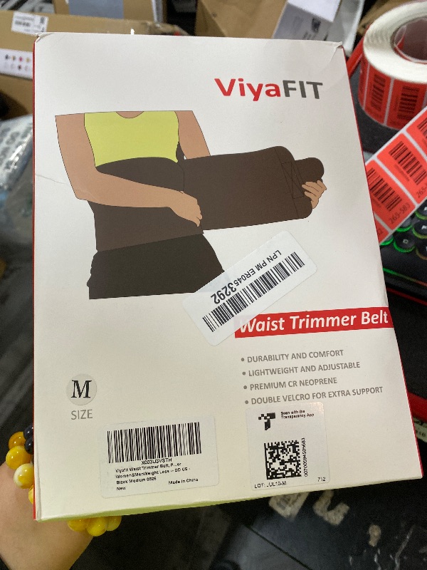 Photo 1 of Viyafit Waist Trimmer Belt, Premium Waist Trainer for Women & Men Weight Loss Red