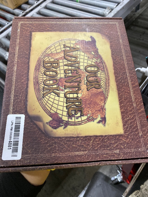 Photo 1 of JIMBON Our Adventure Book Scrapbook 180 Pages Photo Album, DIY Handmade Memory Travel Diary Photo Book Journal Scrapbook,Embossed Letter Leather Cover for Anniversary,Wedding