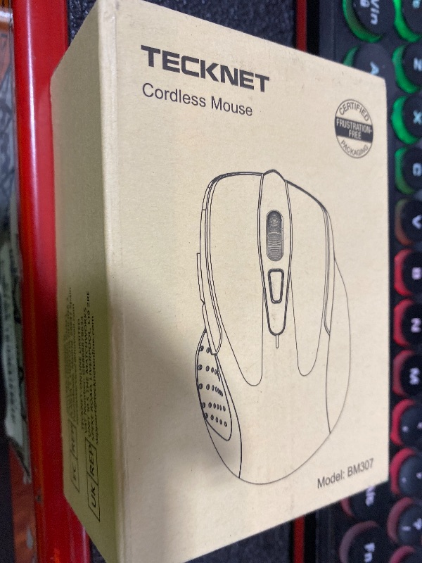 Photo 1 of TECKNET Wireless Mouse (2.4G & BT5.0/3.0) Silent 4800 DPI Computer USB A & Bluetooth Mouse 6 Buttons, Wide Compatibility - Grey