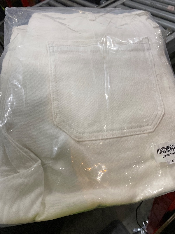 Photo 1 of Allimy Womens Jeans High Waisted High Rise Straight Leg Baggy Wide Leg Pants Woman Y2K Mom Boyfriend Jeans for Women Trendy 2025 Denim Cargo Pants Women White Size 12