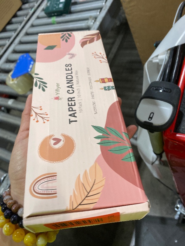 Photo 1 of 10 Inch Orange Taper Candles, 10 Pack Unscented Candlesticks for Dinner, Fall Harvest, Halloween, Seasonal Celebration and Home Decoration