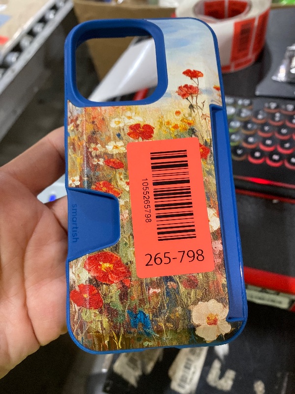 Photo 1 of Smartish® iPhone 16 Pro Wallet Case - Wallet Slayer Vol. 1 [Slim + Protective] Credit Card Holder - Drop Tested Hidden Flip Card Slot Cover Compatible with Apple iPhone 16 Pro - Wildflower Fields