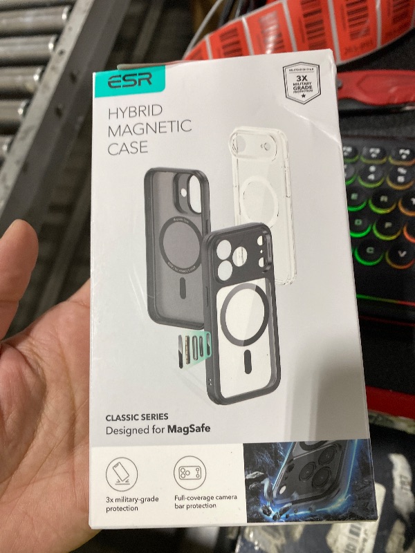 Photo 1 of ESR for iPhone 17 Pro Max Case, Camera Control, Compatible with MagSafe, Shockof Military-Grade tection, Magnetic Phone Case for iPhone 17 Pro Max, Classic Hybrid Case, Frosted Black