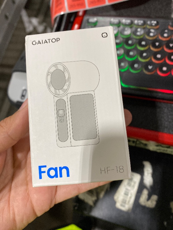 Photo 1 of Gaiatop Portable Handheld Mini Fan, 6 Speeds 16900 RPM High Velocity Personal Fan with LED Display, USB Rechargeable, Mini Fan with Lanyard for Makeup, Travel, Outdoor, Gift for Women Girl, White
