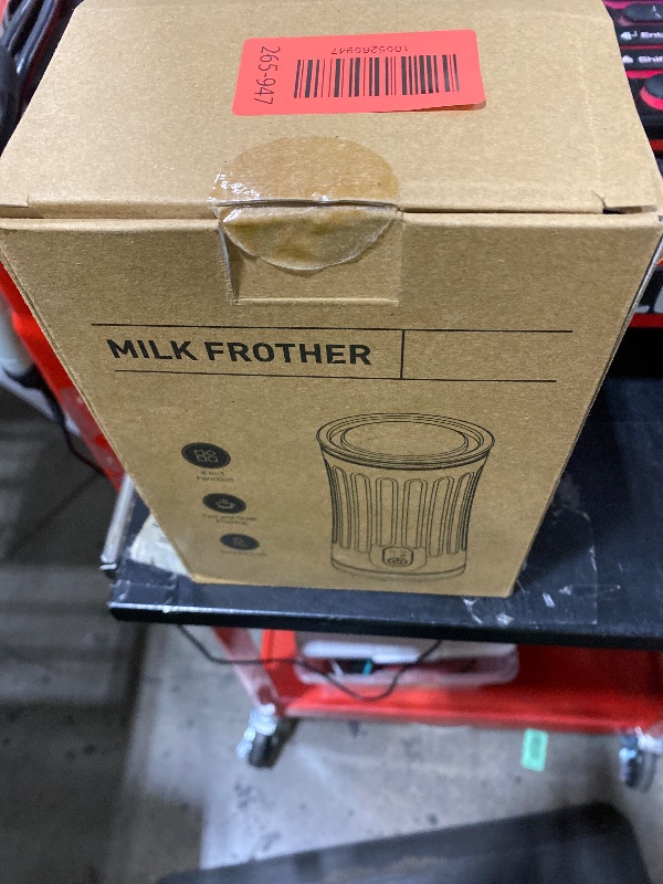 Photo 1 of Electric Milk Frother, 4-in-1 Milk Steamer and Frother, 8.1oz/240ml Automatic Warm and Cold Foam Maker, Auto Shut-Off Frother for Coffee, Latte, Cappuccino, Macchiato(Black)