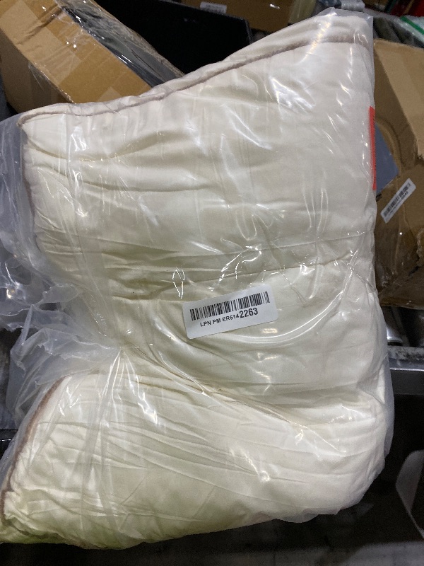 Photo 1 of YOUR MOON Soft Organic Wool Pillow King, Flat & Thin Wool Pillow for Sleeping, Low-Loft Bed Pillows for Back and Stomach Sleepers, Breathable Soft Cotton Cover(Off White)