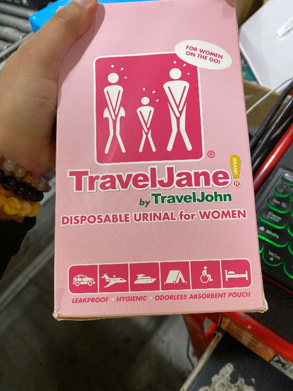 Photo 1 of TravelJane Disposable Urinal for All Genders, Adults, and Children (6 Pack) Designed for Emergencies, Travel, Camping, Long Car Rides and More - 28oz/800ml Capacity (TJ1R-C)