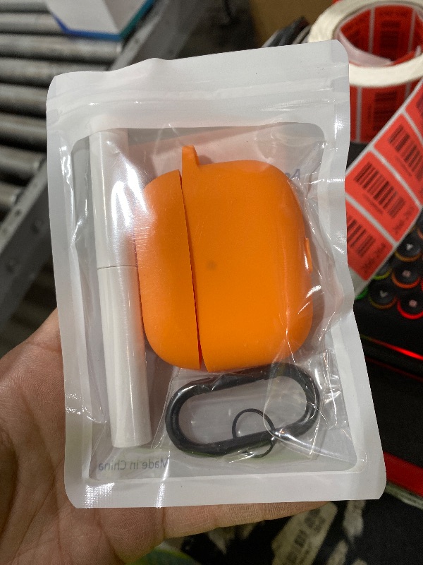 Photo 1 of Brujula Case for AirPods Pro 3 Case Silicone Protective Cover Compatible with AirPods Pro 3rd Generation 2025 (Orange)