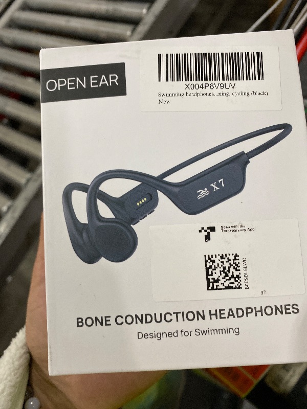 Photo 1 of Swimming headphones-bone conduction headphones, IP68 waterproof built-in MP3 player 32G memory, underwater swimming headphone, wireless open Earphones Bluetooth 5.3, for running, cycling (black)