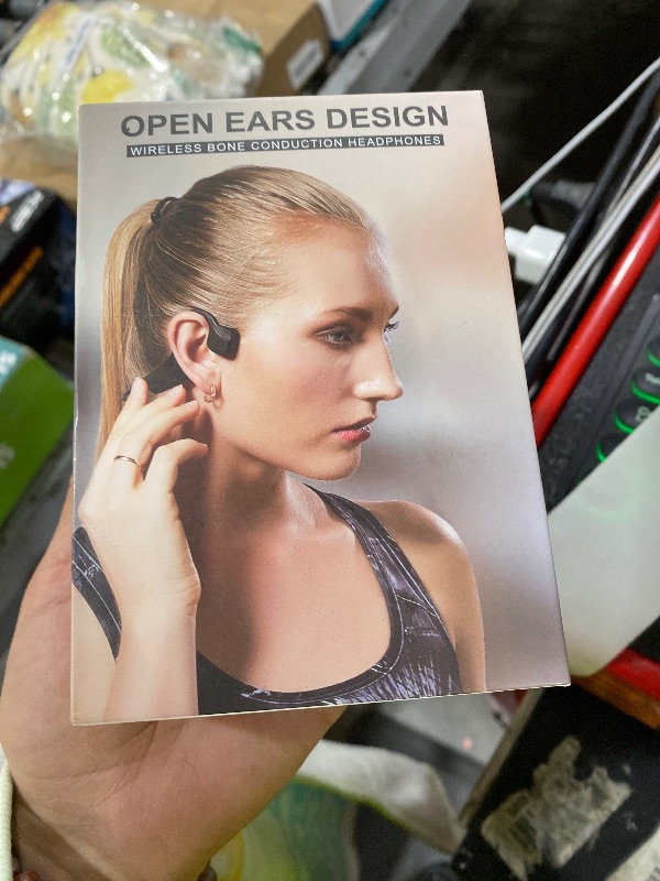 Photo 1 of YouthWhisper Bone Conduction Headphones Bluetooth - Open-Ear Earbuds, Wireless Headset with Mic, Titanium Lightweight Sweat Resistant for Workout Running Hiking Driving Bicycling