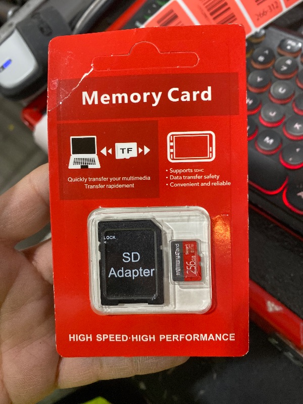 Photo 1 of 256GB TF Memory Card, Class 10 UHS-I Ultra High Speed TF Card with SD Adapter