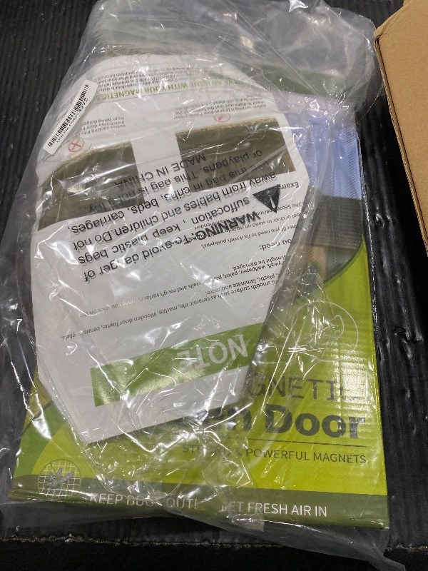 Photo 1 of Iduontis Magnetic Screen Door - Fits Door Opening 36 x 82 in, Actual Screen Size 38"x83", Hands Free Mesh Partition,Heavy Duty Curtain Keeps Bugs Out, Frame Hook & Loop, Pet and Kid Friendly