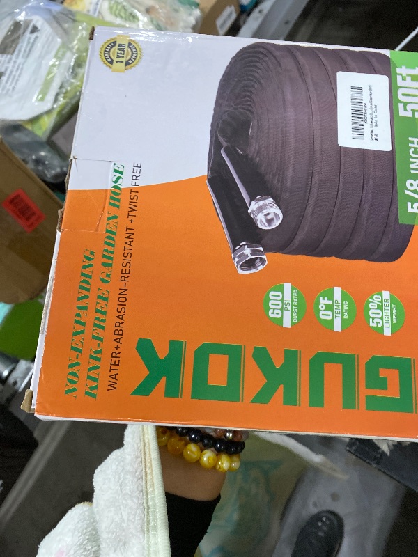 Photo 1 of GUKOK Garden Hose, Lightweight, Ultra Flexible, Durable, Kink-Free Garden Hose, RV, Marine and Camper Hose (50 FT)