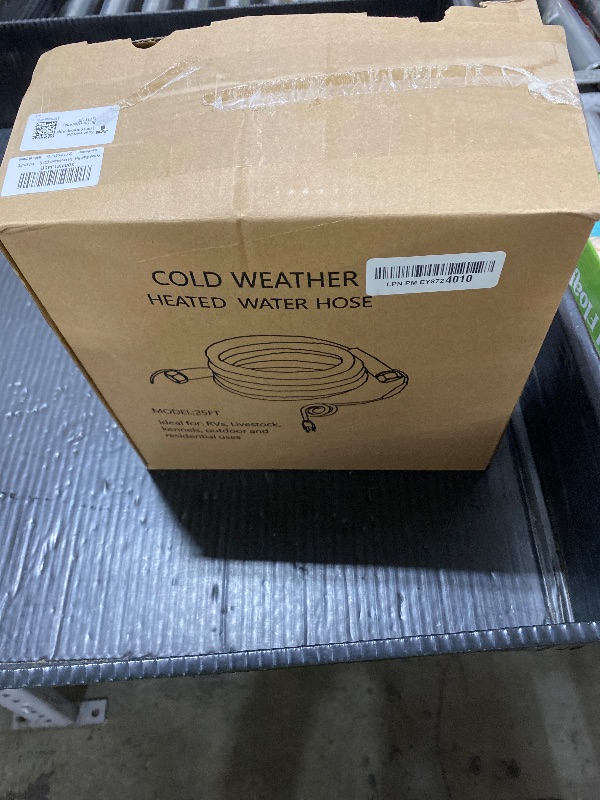 Photo 1 of 25FT Heated Water Hose for RV,Heated Drinking Water Hose,Anti-freezing Temperature Down to -47°F, Great Rv Accessories for Campers, Livestock, Agriculture (25FT)