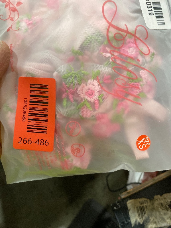 Photo 1 of Lilosy Petite Sexy Floral Embroidered Mesh Sheer Underwire Push Up Lingerie Set Women See Through Bra and Panty 2 Piece Sun Flower Pink X-Small
