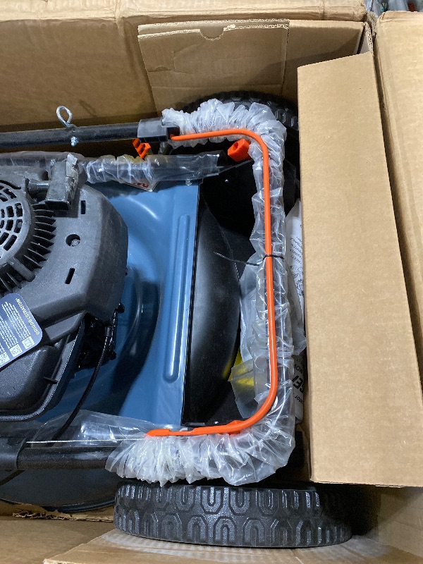 Photo 1 of SENIX LSPG-M4 21-Inch Gas Push Lawn Mower with 125 cc 4-Cycle Briggs & Stratton Engine, Mulching and Side Discharge, 6-Position Dual Lever Height Adjustment