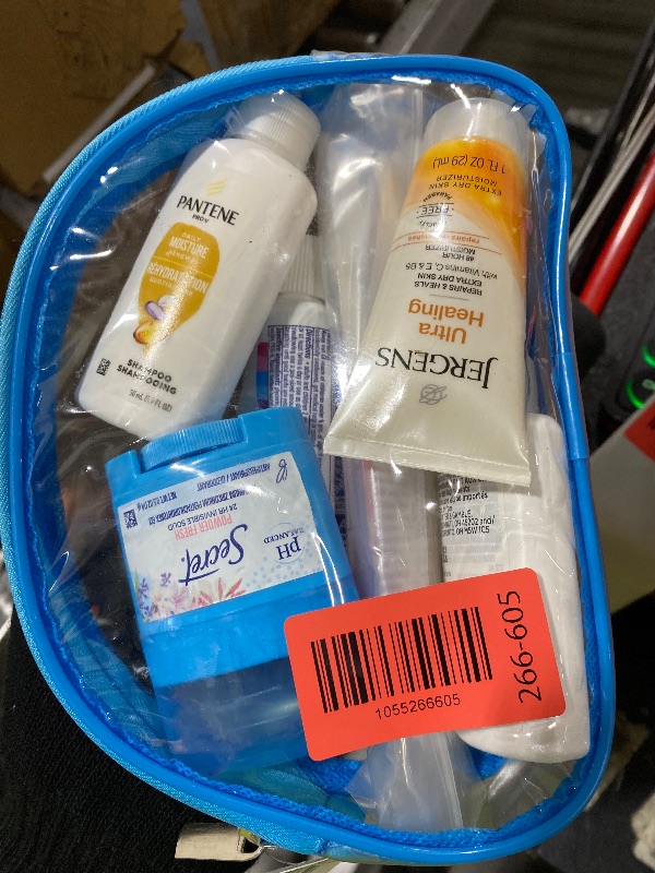 Photo 1 of Convenience Kits International Women's Deluxe 10 Piece Kit with Travel Size TSA Compliant Essentials Featuring: Pantene Hair Products in Reusable Toiletry Zippered Bag