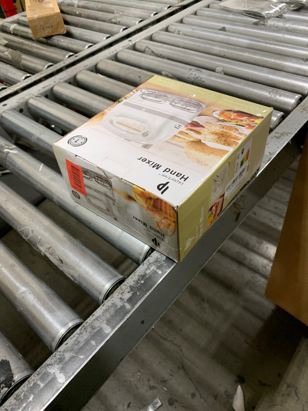 Photo 1 of Hand Mixer Electric, 400W Food Mixer 5 Speeds Handheld Blender, 5 Stainless Steel Accessories, Storage Box, Kitchen Blender with Cord for Cream, Cookies, Dishwasher Safe, White