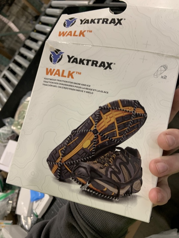 Photo 1 of Yaktrax Walk Traction Cleats for Walking on Snow and Ice (1 Pair), Large , Black