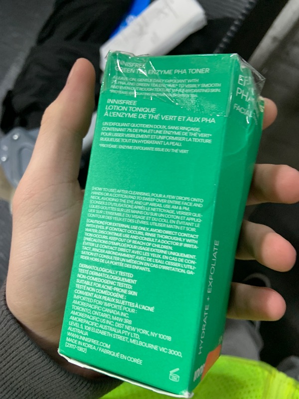 Photo 1 of innisfree Green Tea Enzyme PHA Toner with Hyaluronic Acid, Hydrating Korean Exfoliating Essence for Smooth, Glowing Skin